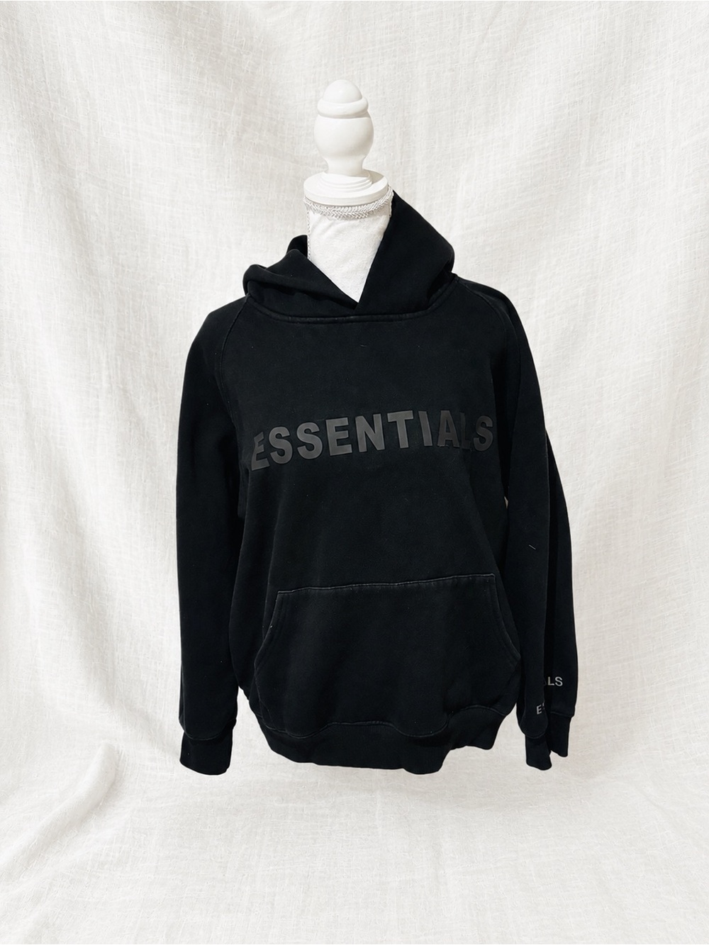 Fear of God ESSENTIALS Black Pullover Hoodie